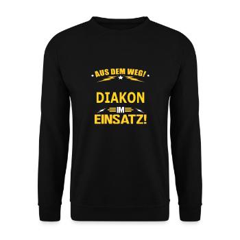 DIAKON - Unisex Pullover - Schwarz - Vorne - Alina (178cm) & Michal (187cm)