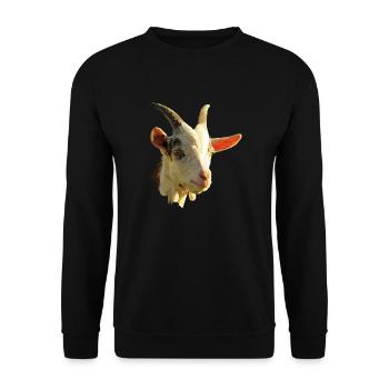 Ziegen T-Shirts Geschenk - Unisex Pullover - Schwarz - Vorne - Alina (178cm) & Michal (187cm)