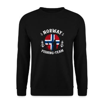 Norway-fishing-team - Unisex Pullover - Schwarz - Vorne - Alina (178cm) & Michal (187cm)