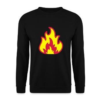 fire__f2 - Unisex Sweatshirt - black - Front - Alina (178cm) & Michal (187cm)