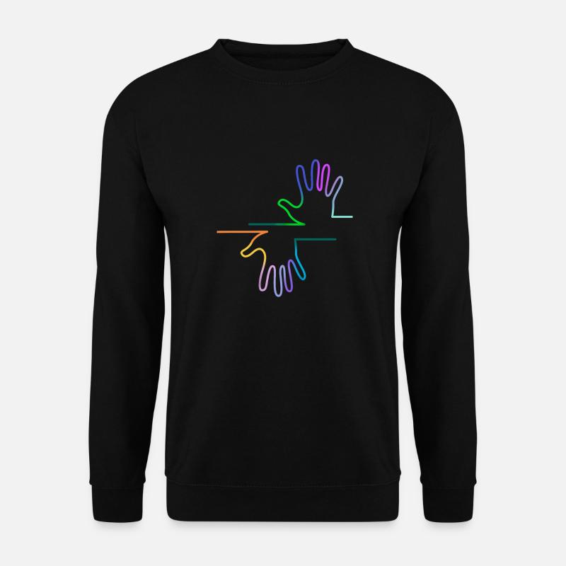 bunte Hände - Unisex Pullover - Schwarz
