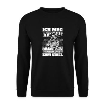 Landwirt Landwirtschaft Bauernhof Herren Shirt - Unisex Pullover - Schwarz - Vorne - Alina (178cm) & Michal (187cm)