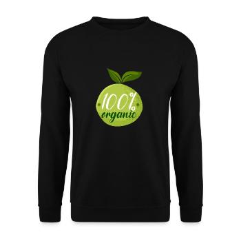 100% organic - Unisex Pullover - Schwarz - Vorne - Alina (178cm) & Michal (187cm)