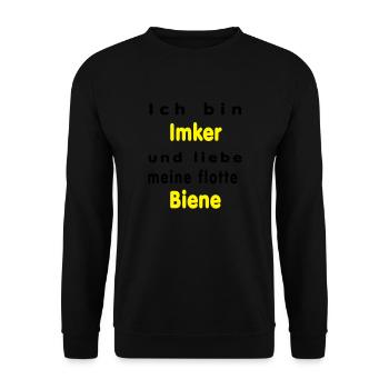 Ich bin Imker.. - Unisex Pullover - Schwarz - Vorne - Alina (178cm) & Michal (187cm)