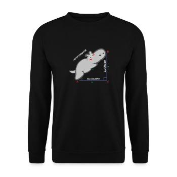 Hippotenuse Funny Math Teacher Gift - Unisex Sweatshirt - black - Front - Alina (178cm) & Michal (187cm)
