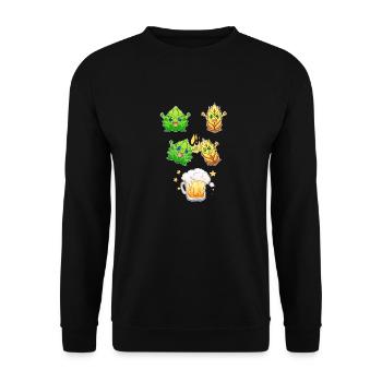 meadows outfit beer fusion hops malt - Unisex Sweatshirt - black - Front - Alina (178cm) & Michal (187cm)