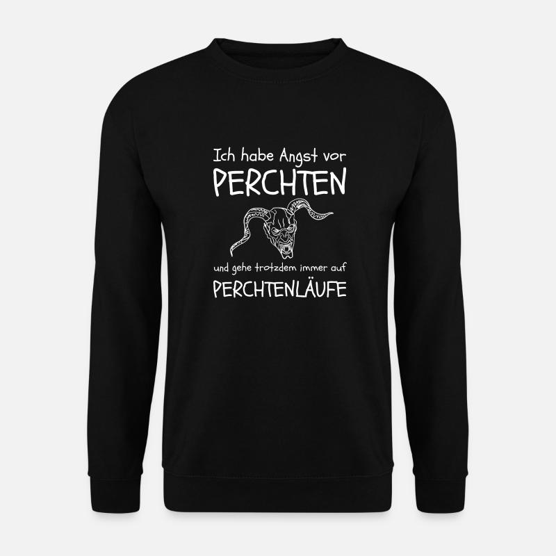 Percht Krampus Perchtenlauf Shirt Geschenk - Unisex Pullover - Schwarz