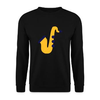 Saxophone - Unisex Sweatshirt - black - Front - Alina (178cm) & Michal (187cm)