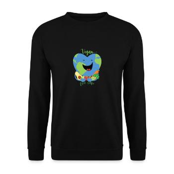 Vegan We can Veganer Vie &Vie Laisser cadeau - Sweat-shirt Unisexe - noir - Devant - Alina (178cm) & Michal (187cm)
