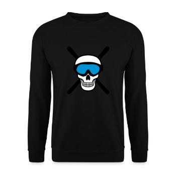 Ski Totenkopf - Unisex Pullover - Schwarz - Vorne - Alina (178cm) & Michal (187cm)