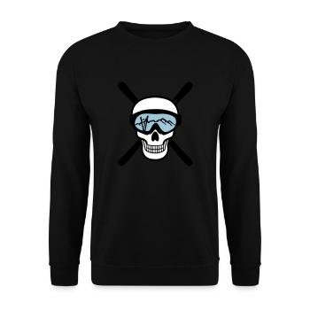 Skier and skiing goggles, skiing - Sweat-shirt Unisexe - noir - Devant - Alina (178cm) & Michal (187cm)