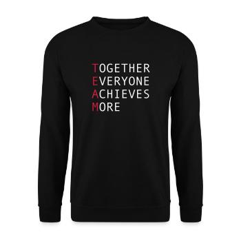 team - Unisex Sweatshirt - black - Front - Alina (178cm) & Michal (187cm)