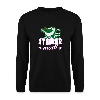 Steirer Madl - Unisex Pullover - Schwarz - Vorne - Alina (178cm) & Michal (187cm)