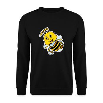 bee - Unisex Sweatshirt - black - Front - Alina (178cm) & Michal (187cm)