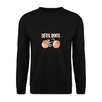 Deux roux blanc - Sweat-shirt Unisexe - noir - Devant - Alina (178cm) & Michal (187cm)