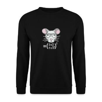 Lab Rat Science Scientist Laboratory Technician - Unisex Sweatshirt - black - Front - Alina (178cm) & Michal (187cm)