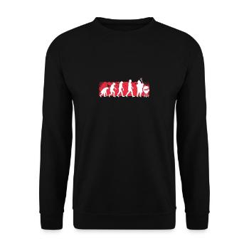 Grill Evolution Grillen BBQ Geschenk Papa - Unisex Pullover - Schwarz - Vorne - Alina (178cm) & Michal (187cm)