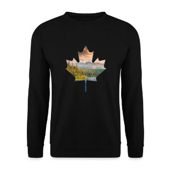 Ahronblatt Canada Nature Forêt Lac Montagnes Camping - Sweat-shirt Unisexe - noir - Devant - Alina (178cm) & Michal (187cm)