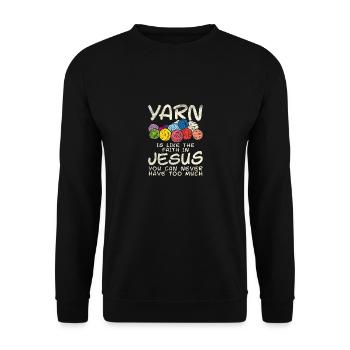 Fil jésus crochet disant cadeau tricot - Sweat-shirt Unisexe - noir - Devant - Alina (178cm) & Michal (187cm)