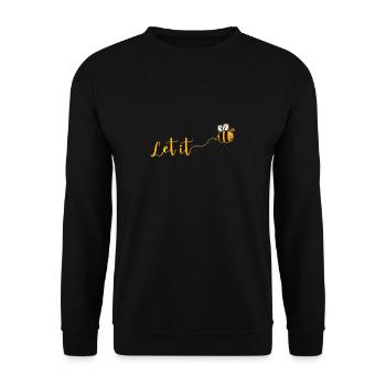 Let It Bee - Bienen Imker Geschenk - Unisex Pullover - Schwarz - Vorne - Alina (178cm) & Michal (187cm)