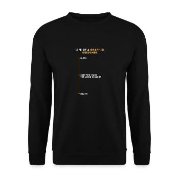 Illustrateur de cadeaux de graphiste drôle - Sweat-shirt Unisexe - noir - Devant - Alina (178cm) & Michal (187cm)