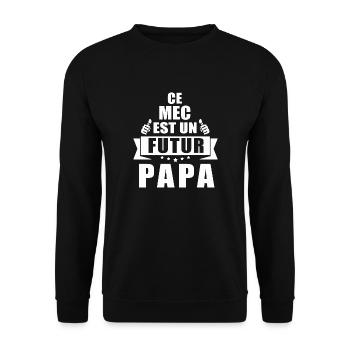 ce mec est un futur papa - je vais être papa - Sweat-shirt Unisexe - noir - Devant - Alina (178cm) & Michal (187cm)