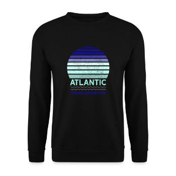 ATLANTIC - Ocean Adventure Sunset Blue, Light blue - Unisex Sweatshirt - black - Front - Alina (178cm) & Michal (187cm)