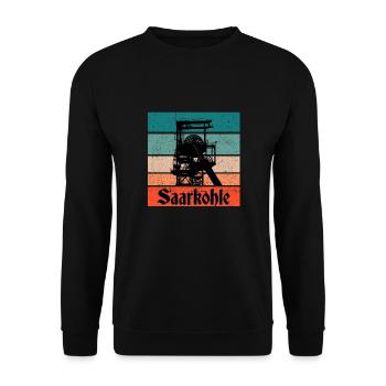 Saarkohle Zeche Saarland Kumpel - Unisex Pullover - Schwarz - Vorne - Alina (178cm) & Michal (187cm)