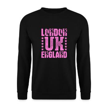 London - Unisex Pullover - Schwarz - Vorne - Alina (178cm) & Michal (187cm)