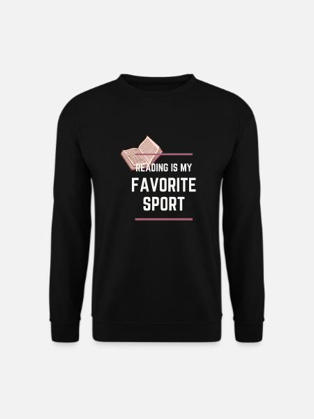 reading is my favorite sport - Unisex Pullover - Schwarz