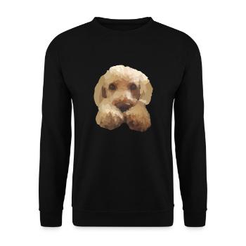 Cute Dog Poodle Labradoodle Goldendoodle - Unisex Sweatshirt - black - Front - Alina (178cm) & Michal (187cm)