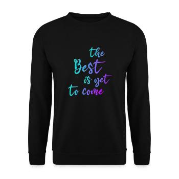 THE BEST GRADIENT BLUE PURPLE - Unisex Sweatshirt - black - Front - Alina (178cm) & Michal (187cm)