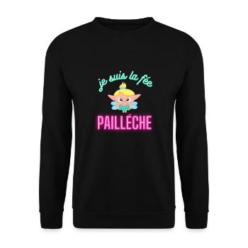 je suis la fée pailléche - Sweat-shirt Unisexe - noir - Devant - Alina (178cm) & Michal (187cm)