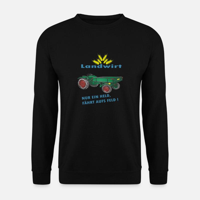 Traktor, Landwirt, Oldtimer - Unisex Pullover - Schwarz