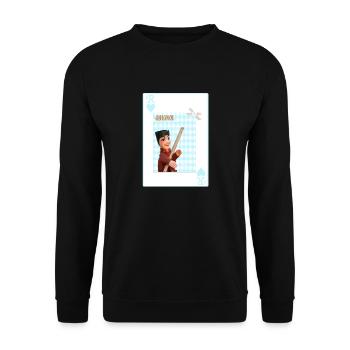 Roi de cœur guignol, théâtre lyonnais - Sweat-shirt Unisexe - noir - Devant - Alina (178cm) & Michal (187cm)