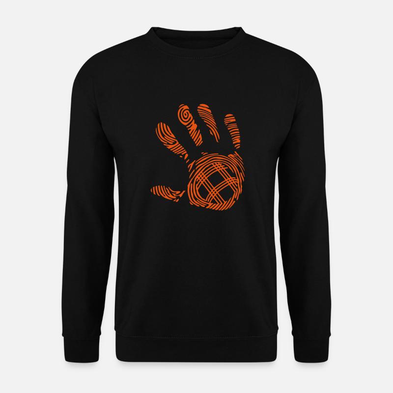 Petanque Handabdruck - Unisex Pullover - Schwarz