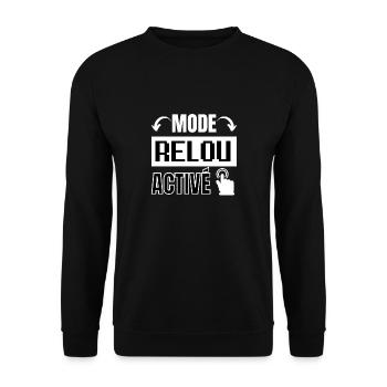 mode relou - Sweat-shirt Unisexe - noir - Devant - Alina (178cm) & Michal (187cm)