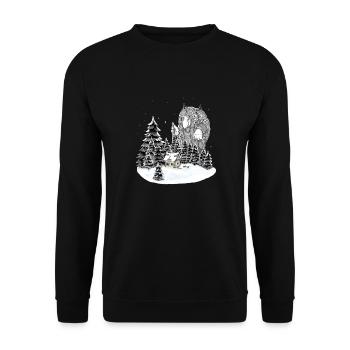 Anybody home - Unisex Sweatshirt - black - Front - Alina (178cm) & Michal (187cm)