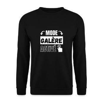 mode galère activé - Sweat-shirt Unisexe - noir - Devant - Alina (178cm) & Michal (187cm)