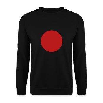 Rond Rouge Point Rouge Cercle Rouge - Sweat-shirt Unisexe - noir - Devant - Alina (178cm) & Michal (187cm)
