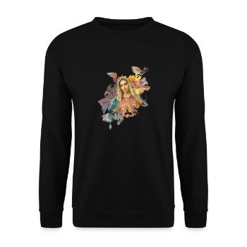 Marie madona-Marie-mère de Jésus - Sweat-shirt Unisexe - noir - Devant - Alina (178cm) & Michal (187cm)