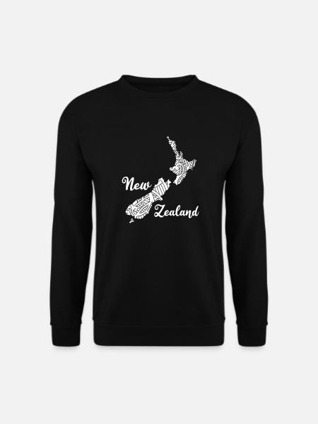 Neuseeland Umriss Kiwi Aotearoa backpacker 005-001 - Unisex Pullover - Schwarz