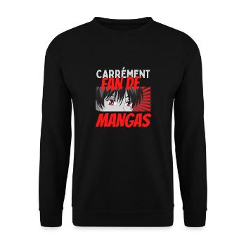 fan de mangas - Sweat-shirt Unisexe - noir - Devant - Alina (178cm) & Michal (187cm)
