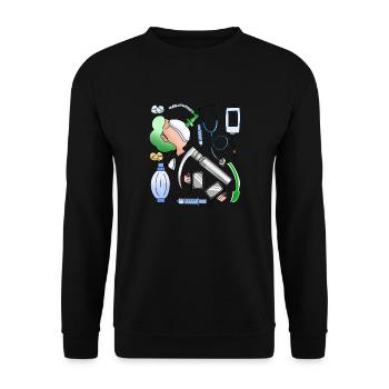 Anaesthesia - Unisex Sweatshirt - black - Front - Alina (178cm) & Michal (187cm)