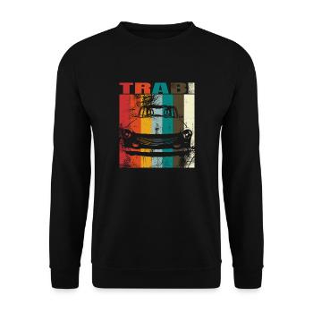 Trabi Voiture Est-Allemande GDR Culte Rétro Vintage - Sweat-shirt Unisexe - noir - Devant - Alina (178cm) & Michal (187cm)