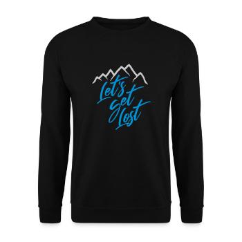 Lets Get Lost - Unisex Sweatshirt - black - Front - Alina (178cm) & Michal (187cm)
