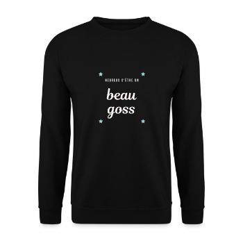 beau goss - Sweat-shirt Unisexe - noir - Devant - Alina (178cm) & Michal (187cm)