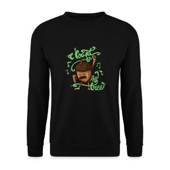 To be tree - Sweat-shirt Unisexe - noir - Devant - Alina (178cm) & Michal (187cm)