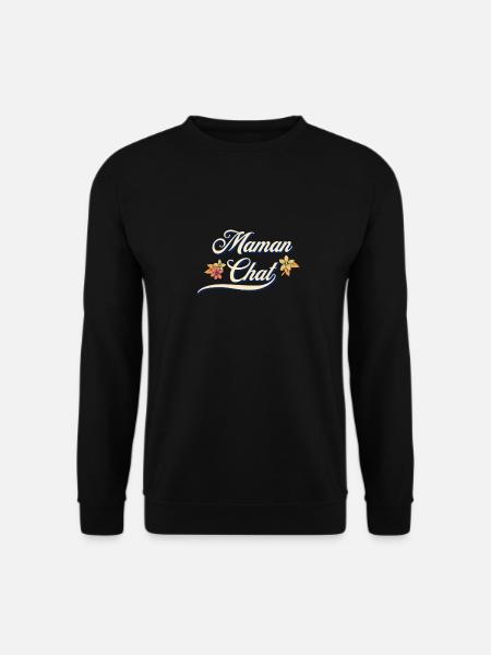 maman chat - Sweat-shirt Unisexe - noir
