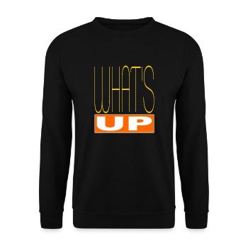 What's up - new design - Unisex Sweatshirt - black - Front - Alina (178cm) & Michal (187cm)